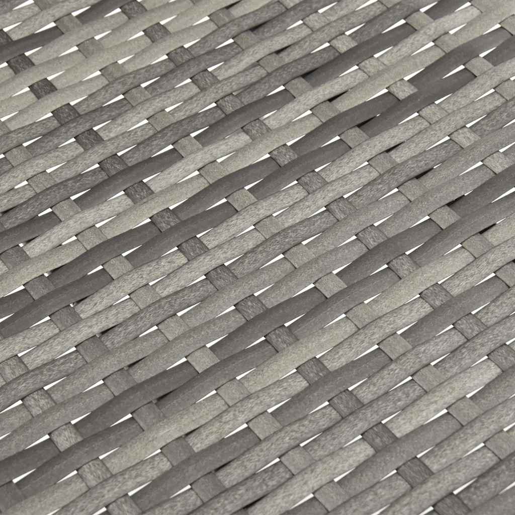 Cadeiras de exterior empilháveis 2 pcs vime PE cinzento