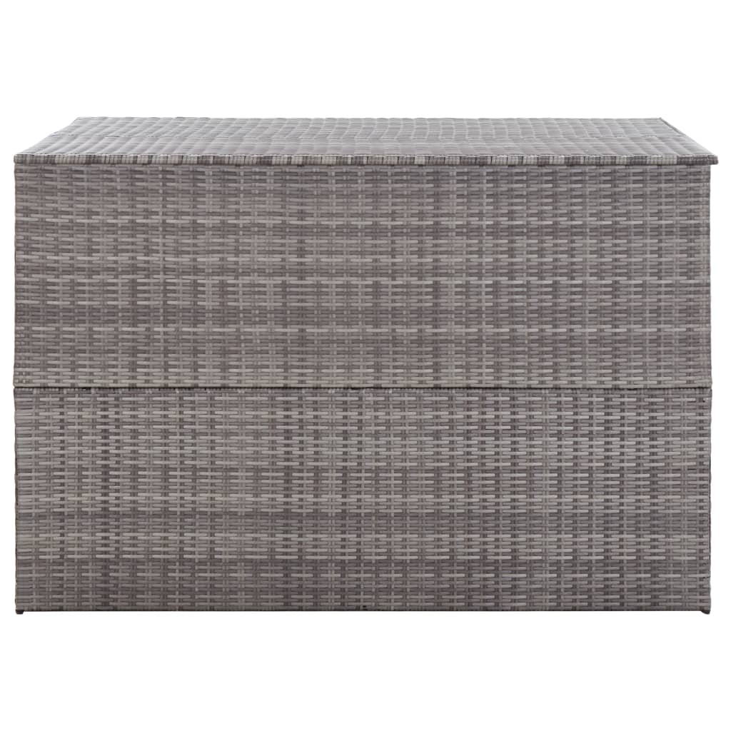 Caixa de arrumação para jardim 150x100x100 cm vime PE cinzento