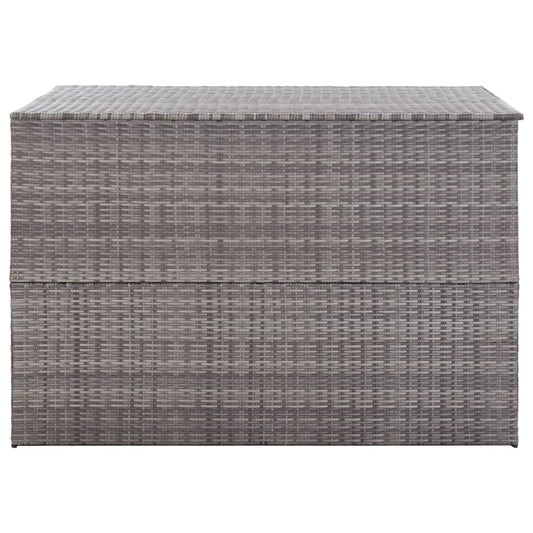 Caixa de arrumação para jardim 150x100x100 cm vime PE cinzento