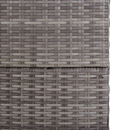 Caixa de arrumação para jardim 150x100x100 cm vime PE cinzento