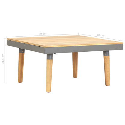 Mesa de centro p/ jardim 60x60x31,5 cm madeira de acácia maciça