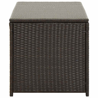 Caixa de arrumação para jardim 100x50x50 cm vime PE castanho