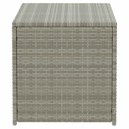 Caixa de arrumação para jardim 100x50x50 cm vime PE cinzento