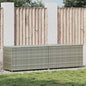 Caixa de arrumação para jardim 200x50x60 cm vime PE cinzento