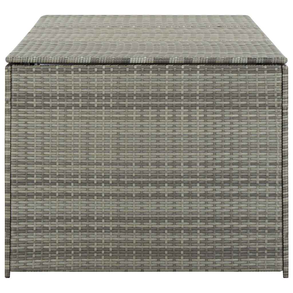 Caixa de arrumação para jardim 180x90x70 cm vime PE cinzento