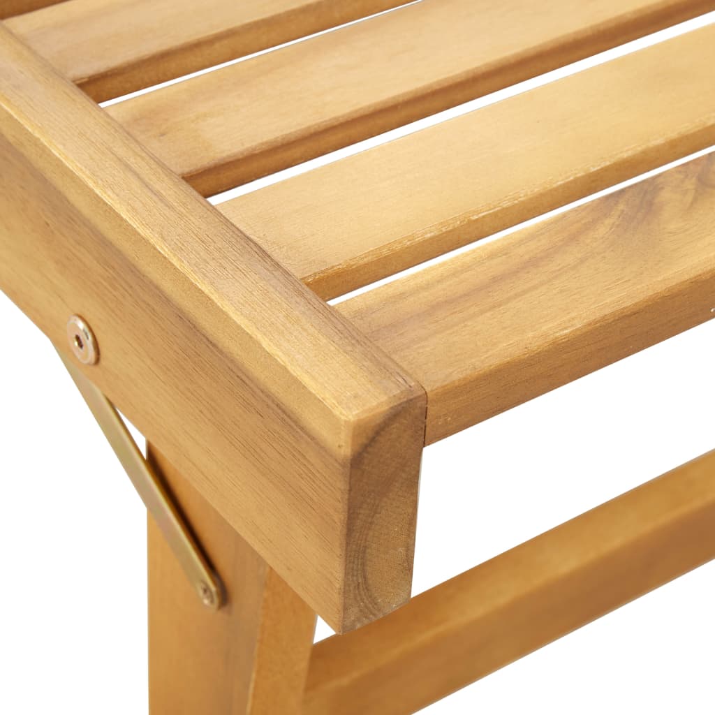 Espreguiçadeira dobrável com almofadão madeira acácia maciça