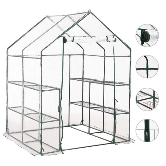 Estufa com 8 prateleiras 143x143x195 cm