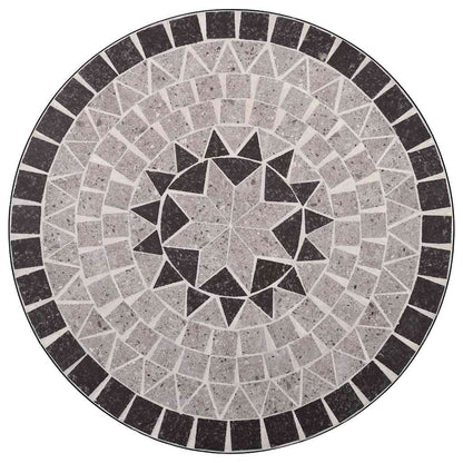 Mesa bistrô em mosaico 60 cm cerâmica cinzento