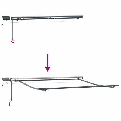 Toldo com Manual Antracite 3 x 2,5 m Metal