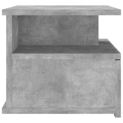 Mesa cabeceira suspensa 2pcs derivados madeira cinzento cimento