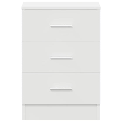 Mesas de cabeceira 2 pcs derivados de madeira branco