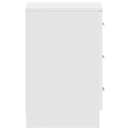 Mesas de cabeceira 2 pcs derivados de madeira branco