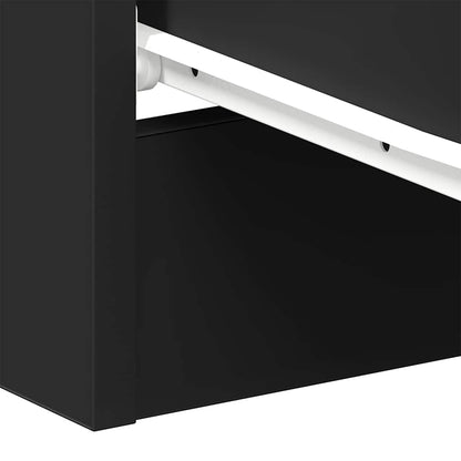 Mesa de cabeceira 38x35x56 cm derivados de madeira preto