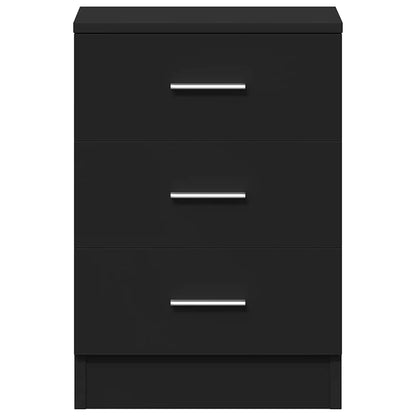 Mesas de cabeceira 2 pcs derivados de madeira preto