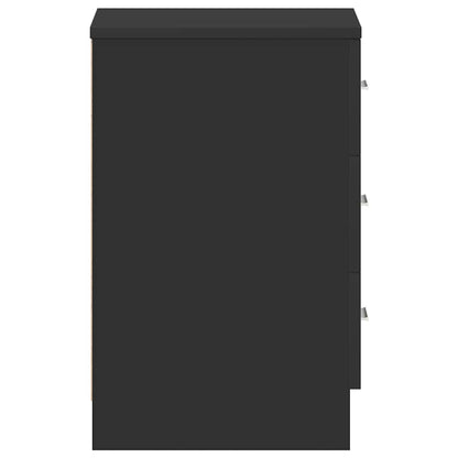 Mesas de cabeceira 2 pcs derivados de madeira preto