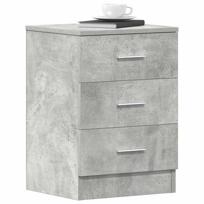 Mesas cabeceira 2pcs 38x35x56cm derivados madeira cinza cimento