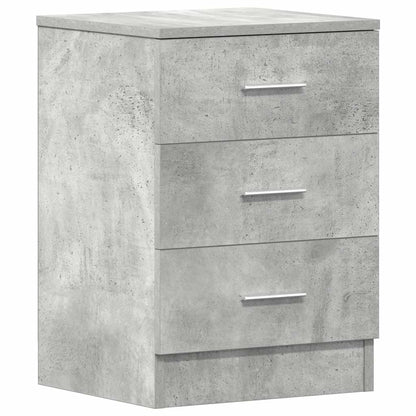 Mesas cabeceira 2pcs 38x35x56cm derivados madeira cinza cimento