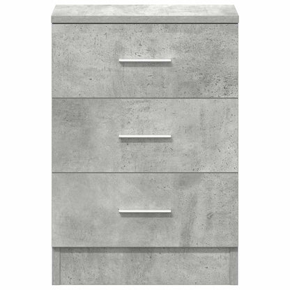 Mesas cabeceira 2pcs 38x35x56cm derivados madeira cinza cimento
