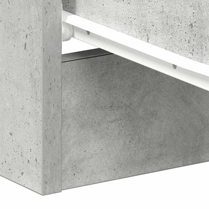 Mesas cabeceira 2pcs 38x35x56cm derivados madeira cinza cimento