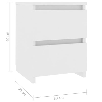 Mesa de cabeceira 30x30x40 cm contraplacado branco