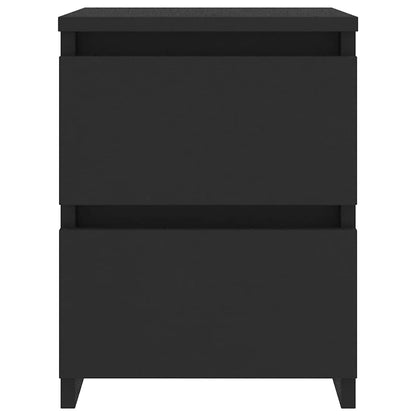 Mesas de cabeceira 2 pcs 30x30x40 cm contraplacado preto