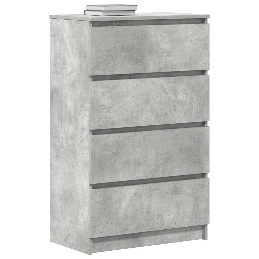 Aparador 60x35x98,5 cm madeira processada cinza cimento