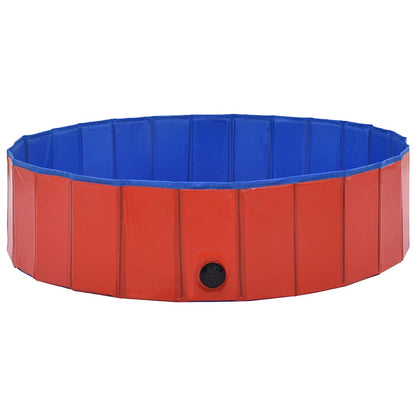 Piscina para cães dobrável 120x30 cm PVC vermelho