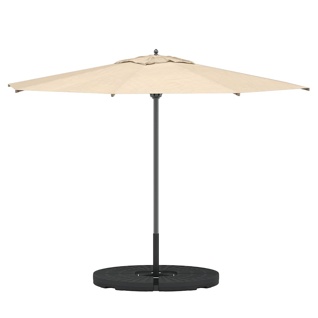 Base de guarda-sol em forma de ventoinha 4 pcs preto