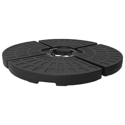 Base de guarda-sol em forma de ventoinha 4 pcs preto