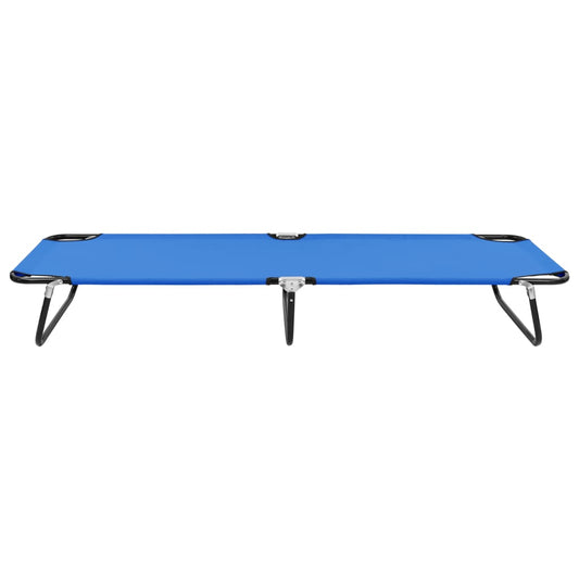 Espreguiçadeira/cama dobrável aço azul