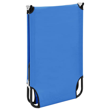 Espreguiçadeira/cama dobrável aço azul