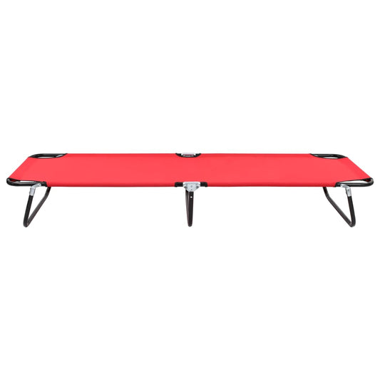 Espreguiçadeira/cama dobrável aço vermelho