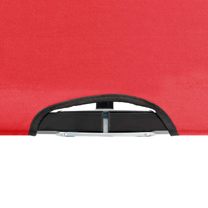 Espreguiçadeira/cama dobrável para 2 pessoas aço vermelho