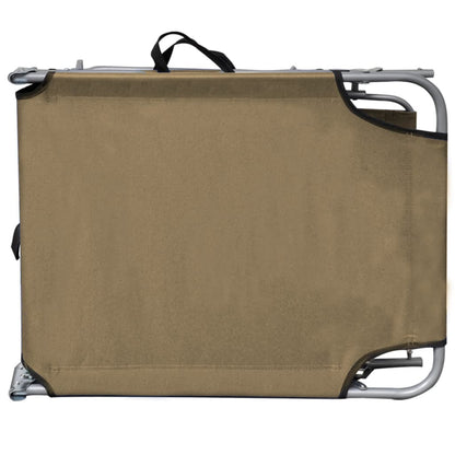 Espreguiçadeira dobrável com toldo alumínio cinza-acastanhado