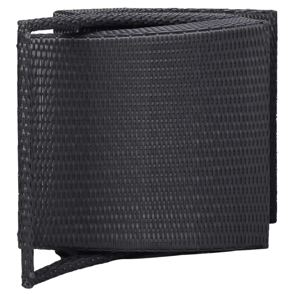 Espreguiçadeira com almofadão vime PE preto