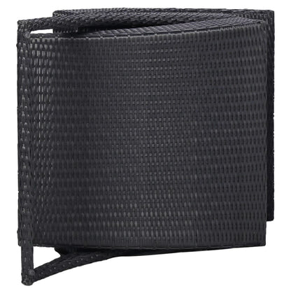 Espreguiçadeira com almofadão vime PE preto