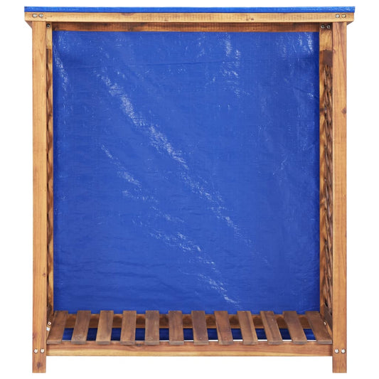 Abrigo para arrumação de lenha 105x38x115 cm acácia maciça