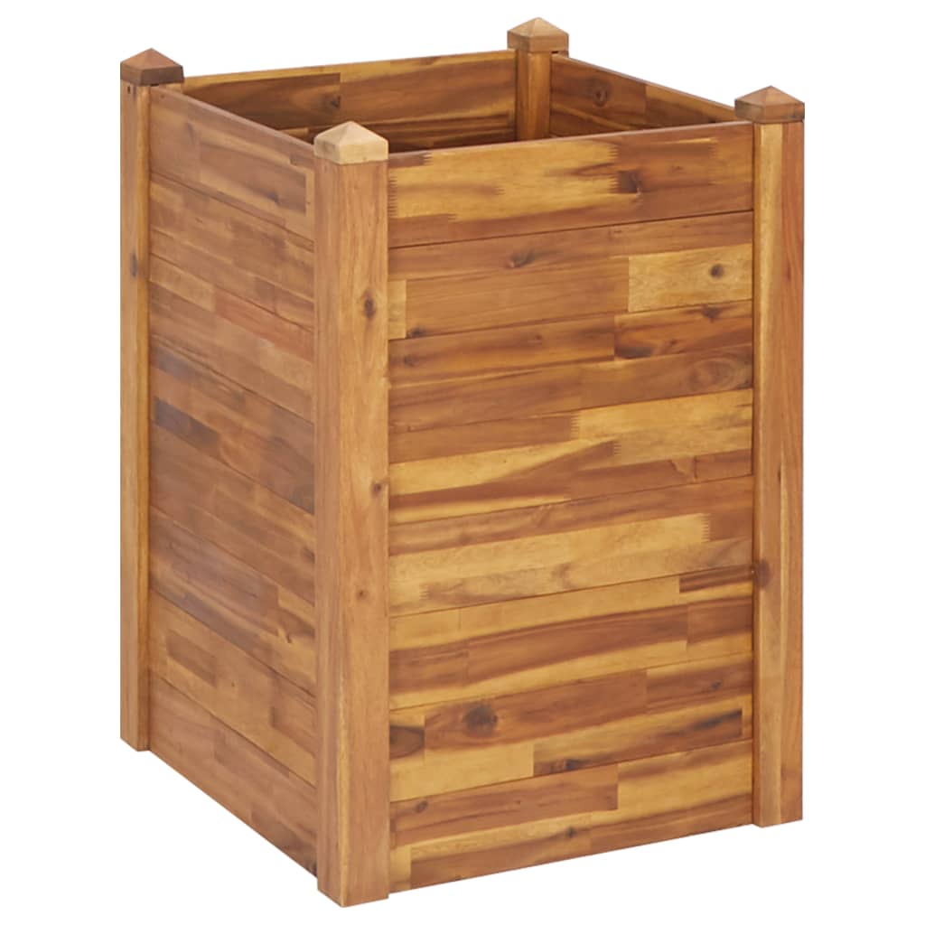 Vaso/floreira de jardim 60x60x84 cm madeira de acácia maciça