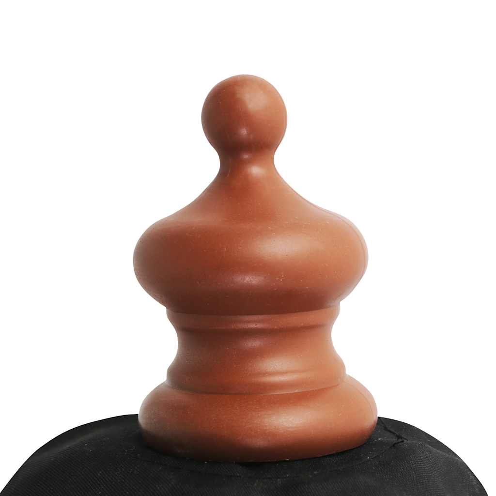 Guarda-sol de exterior c/ poste de madeira 350 cm preto