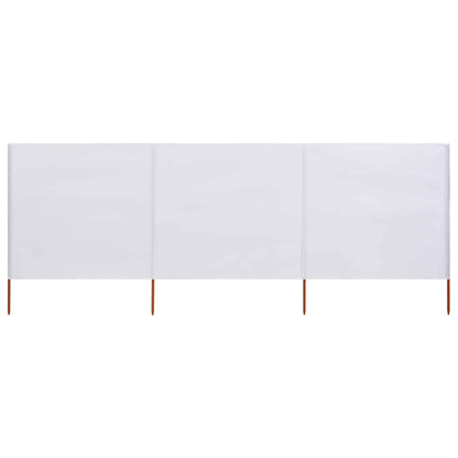 Para-vento com 3 painéis 400x80 cm tecido branco areia