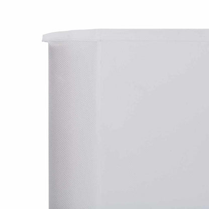 Para-vento com 3 painéis 400x80 cm tecido branco areia