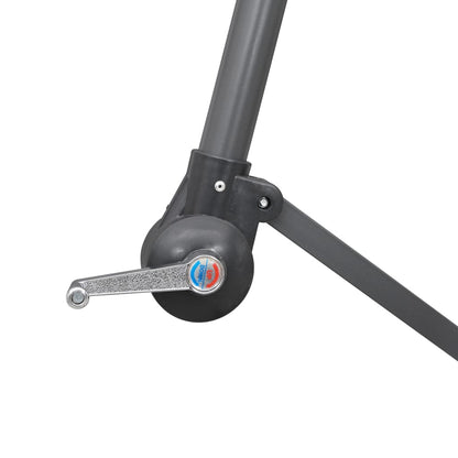 Guarda-sol suspenso 3 m mastro alumínio terracota