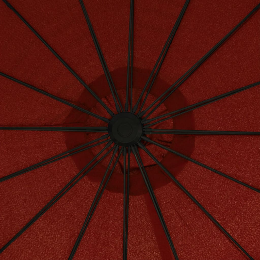 Guarda-sol suspenso 3 m mastro alumínio terracota