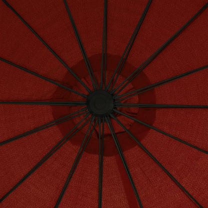 Guarda-sol suspenso 3 m mastro alumínio terracota