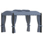 Gazebo com cortinas 3x4 m aço antracite