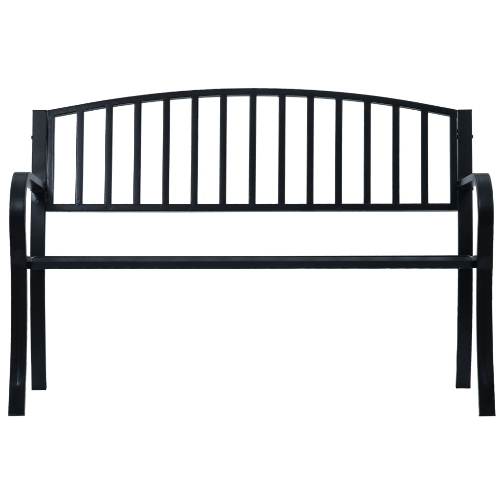 Banco jardim 125 cm aço preto