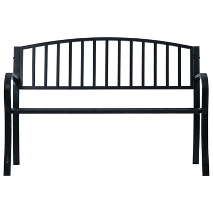 Banco jardim 125 cm aço preto
