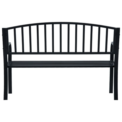 Banco jardim 125 cm aço preto