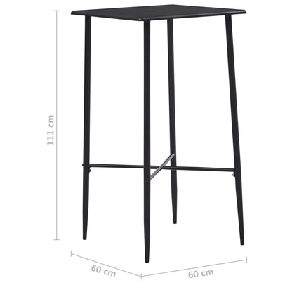 Mesa de bar 60x60x111 cm MDF preto