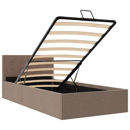 Cama hidráulica c/ arrumação 100x200cm tecido cinza-acastanhado